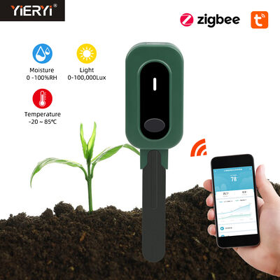 Tuya ZigBee 3.0 Wireless Soil Sensor with 3-in-1 Detection for Moisture Temperature Light and IP67 Waterproof Rating