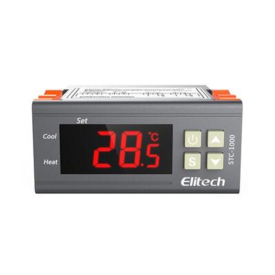 Controlador de temperatura digital STC-1000 con pantalla LCD, resolución de 0.1 °C y alarma de alta temperatura