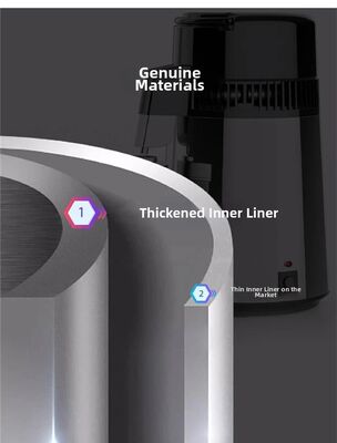 Fuyao K40107 750W 4L Capacidad SUS304 máquina de agua destilada de acero inoxidable para uso doméstico, de laboratorio y dental