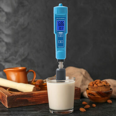 Medidor de pH digital 2 en 1 con pantalla LED y precisión de 0.01pH para piel, fruta y carne