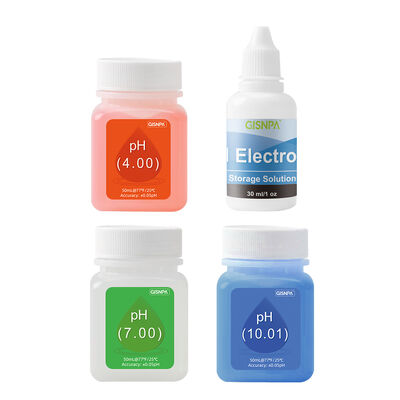 Solución de calibración de pH para botellas de 50 y 30 ml y líquido de electrodo con soporte personalizado OEM