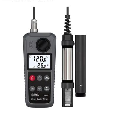 Medidor de oxígeno disuelto con sensor de indexación óptica de alta precisión, diseño de sonda externa y medidor de calidad de agua portátil y compacto