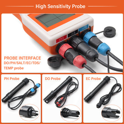 Medidor de calidad de agua multiparamétrico 6 en 1 con precisión de 0.1 pH y pantalla LCD para acuarios e hidroponía