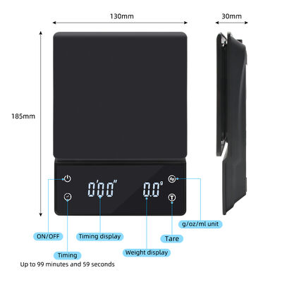 Digital Kitchen Scale with 0.1g Accuracy and 3kg Capacity High Precision LCD Electronic Weighing Scale