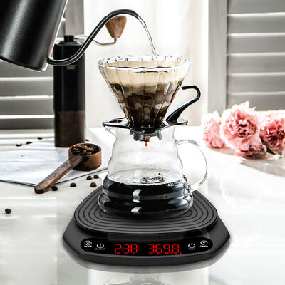 Ultra-thin Smart Coffee Weighing Scale with 0.1g Accuracy and Type-C Recharging in ABS Stainless Steel Silicone