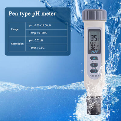 Medidor de pH digital de alta precisión con calibración automática de 3 puntos para pruebas portátiles de calidad del agua