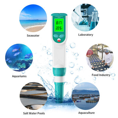 Teste de salinidad digital impermeable y medidor de pH con pantalla grande HD para el rango de salinidad del 0 al 100%
