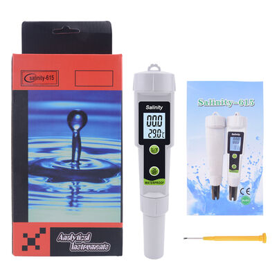 Medidor de salinidad digital de alta precisión con pantalla LED y rango de medición de 0~199.9ppt para agua potable, agua de mar y piscina