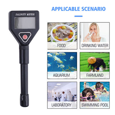 High-Precision Digital Salinity Meter with 0-199.9ppt Measuring Range for Multi-Scenario Water Testing