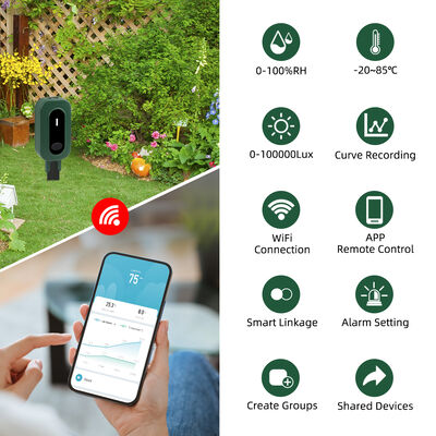 ZigBee Sensor de suelo inteligente 3 en 1 para detector de luz de temperatura y humedad con control Tuya APP