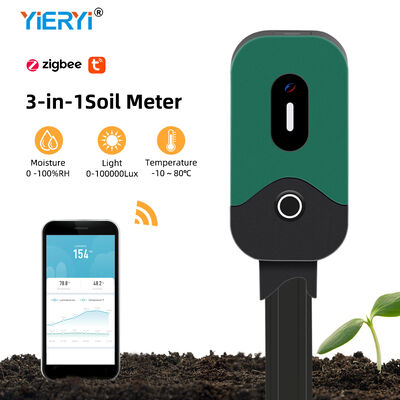 Tuya Smart Zigbee Tester de suelo Sensor de temperatura humedad Iluminación Instrumento de medición Zigbee Sensor de humedad del suelo