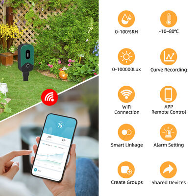 Tuya Smart Zigbee Tester de suelo Sensor de temperatura humedad Iluminación Instrumento de medición Zigbee Sensor de humedad del suelo
