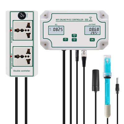 Tuya Wifi Controlador de monitoreo EC en línea Ph Meter con función de registro de datos Tester de monitoreo hidropónico de calidad del agua