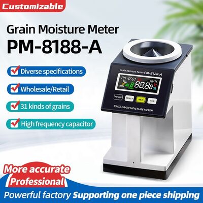 PM-8188-A condensador de alta frecuencia de grano de humedad de masa de densidad de comprobador con pantalla de color retroiluminada UE / EE.UU. / Reino Unido enchufe