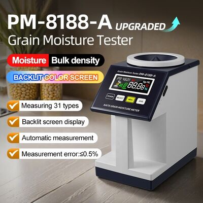 PM-8188-A condensador de alta frecuencia de grano de humedad de masa de densidad de comprobador con pantalla de color retroiluminada UE / EE.UU. / Reino Unido enchufe
