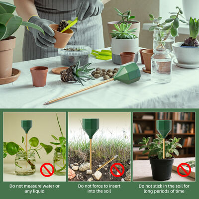 YIERYI Medidor de humedad del suelo analógico sin batería con sonda de metal higrómetro de precisión escala 0-10 para cultivo de plantas en macetas de jardín