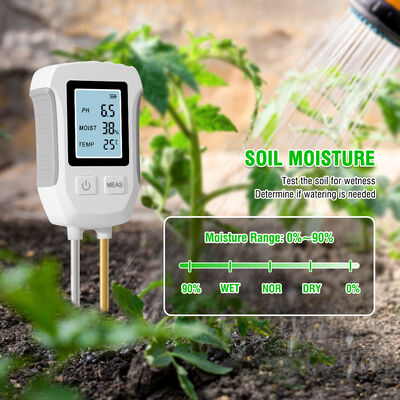 Pantalla LCD luz de fondo 3 en 1 Flores de jardín Sensor Plantas Acididad Humedad Detector PH Meter Tester de humedad del suelo