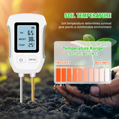 Pantalla LCD luz de fondo 3 en 1 Flores de jardín Sensor Plantas Acididad Humedad Detector PH Meter Tester de humedad del suelo