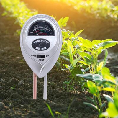 3 en 1 pH del suelo Métro de humedad del agua Acididad Humedad Luz solar Plantas de jardín Flores Tester de humedad Herramienta de instrumentos