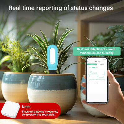 Monitor de temperatura de humedad del suelo inteligente ZigBee inalámbrico para plantas controlado por aplicación