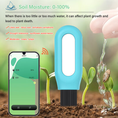 Monitor de temperatura de humedad del suelo inteligente ZigBee inalámbrico para plantas controlado por aplicación