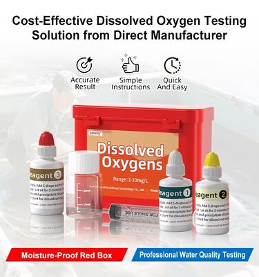 YIERYI Kit de prueba de oxígeno disuelto 2-10 mg/L 120 pruebas para monitoreo de calidad del agua industrial de acuicultura
