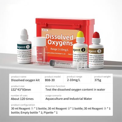 YIERYI Kit de prueba de oxígeno disuelto 2-10 mg/L 120 pruebas para monitoreo de calidad del agua industrial de acuicultura