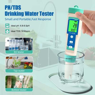 Pluma de prueba de calidad del agua 10 en 1 YY-1010S PH TDS EC Salinidad ORP H2 S G Temperatura Cloro Resistividad
