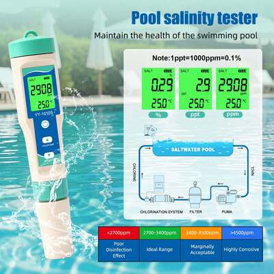 Pluma de prueba de calidad del agua 10 en 1 YY-1010S PH TDS EC Salinidad ORP H2 S G Temperatura Cloro Resistividad