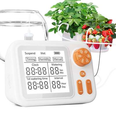Dispositivo Inteligente de Humedad del Suelo para Interiores, Sistema de Riego por Goteo Programable de Riego Automático para Flores y Hierbas en Macetas