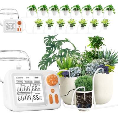 Dispositivo Inteligente de Humedad del Suelo para Interiores, Sistema de Riego por Goteo Programable de Riego Automático para Flores y Hierbas en Macetas