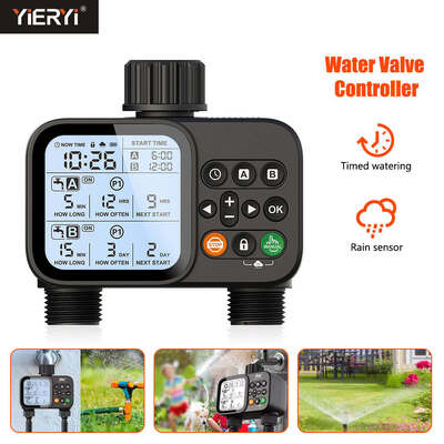 Tiempo de agua digital para manguera de jardín Tiempo de riego automático con modo de riego automático manual
