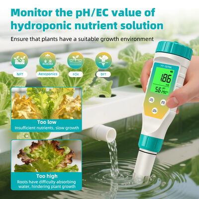 7-in-1 Water Quality Test Pen, pH Salinity ORP TDS EC FAC TEMP, Simultaneous Green Backlight Display, Rechargeable