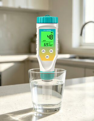 7-in-1 Water Quality Test Pen, pH Salinity ORP TDS EC FAC TEMP, Simultaneous Green Backlight Display, Rechargeable