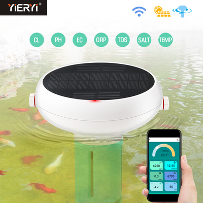 Medidor de pH flotante, impermeable, WiFi, Zigbee, inalámbrico, para piscinas, con energía solar