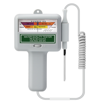 Probador CL2 2 en 1 de calidad del agua PH y Cloro PC-102 - Probador de alta precisión para piscinas y acuarios