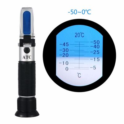 Refractómetro Portátil de Alta Precisión - Instrumento de Punto de Congelación de Metanol de Vidrio de -50 a 0 Grados