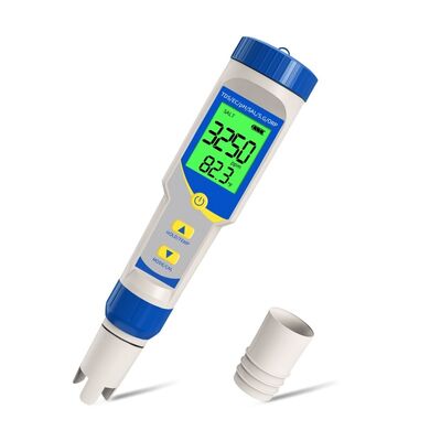 Probador digital de agua multifunción 7 en 1 con sonda de alta precisión y pantalla LCD retroiluminada para pruebas de calidad de agua de piscinas y acuarios
