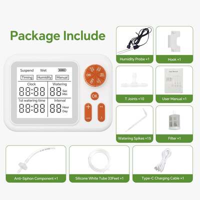 Dispositivo Inteligente de Humedad del Suelo para Interiores, Sistema de Riego por Goteo Programable de Riego Automático para Flores y Hierbas en Macetas