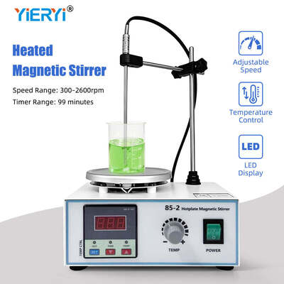 Mejorado 85‐2 3‐en‐1 Digital Hotplate Mezclador magnético, calefacción, cronometraje y mezclador de líquidos de laboratorio de temperatura constante