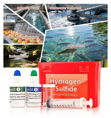Kit de prueba de sulfuro de hidrógeno, kit de reactivos para la detección de la calidad del agua