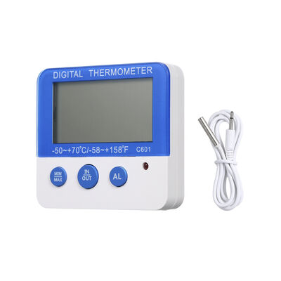 Termohigrómetro Mini Interior Exterior C601, Termómetro con Alarma de Alta y Baja Temperatura, Monitor de Temperatura de Refrigerador