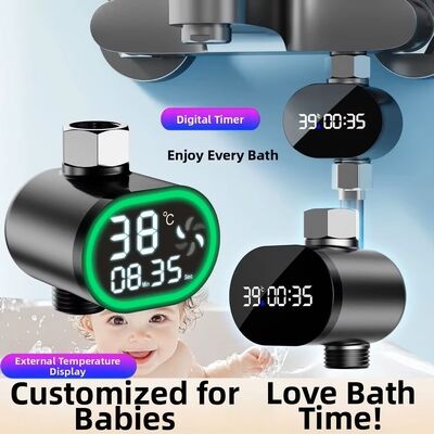 Termómetro de Baño para Bebé Hidroeléctrico, Medidor de Temperatura de Agua de Ducha con Pantalla Digital LED Universal